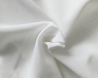 Recycled Power Net in White Dyeable - Sustainably Sourced Deadstock Ideal for Bra Making and Swimwear