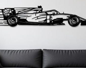 F1 Car Metal Wall Art SVG DXF, Racing Decor (Digital Download)