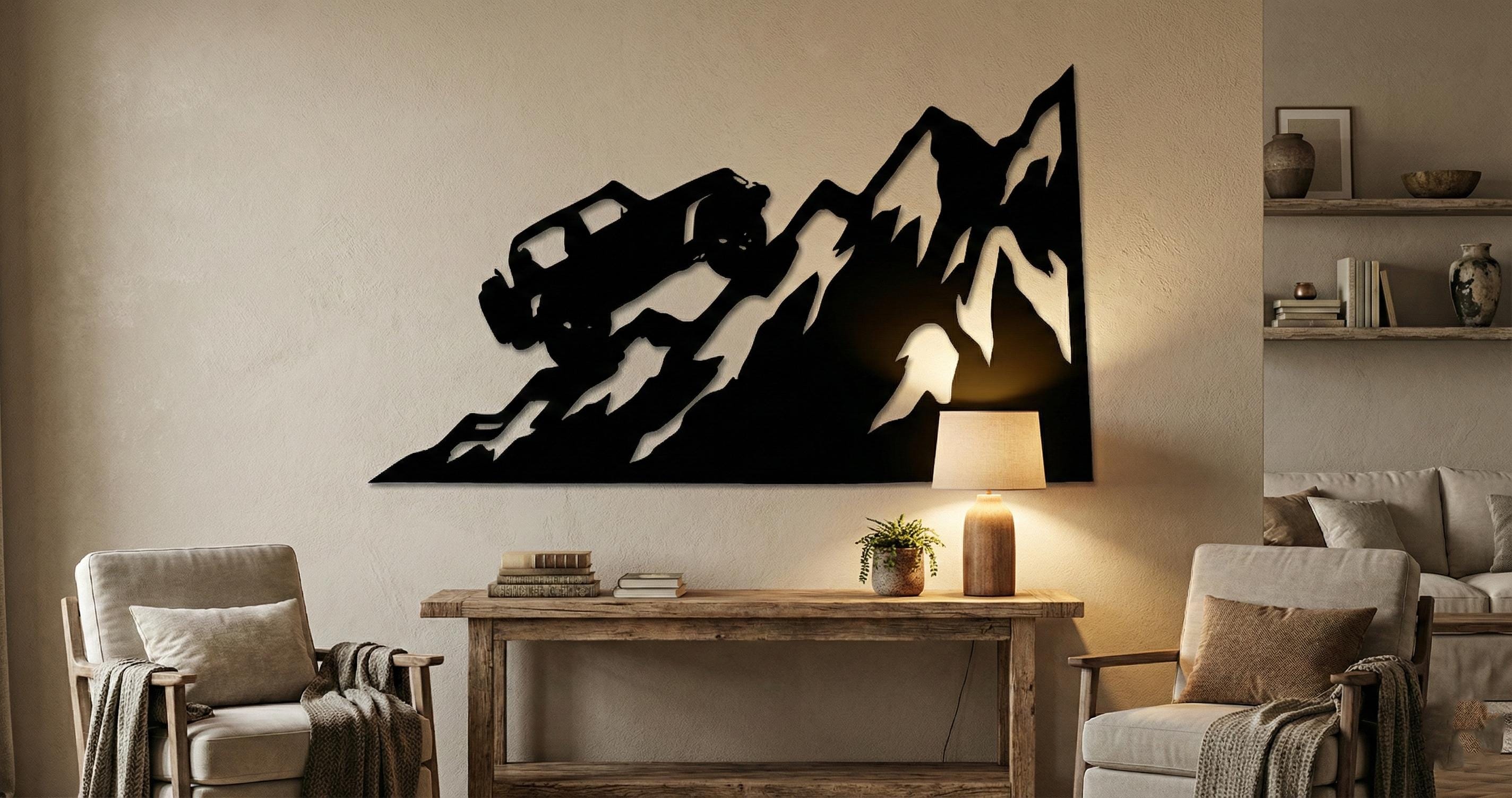 Jeep Mountain Metal Wall Art | 4x4 off Road Decor (digital Download SVG ...