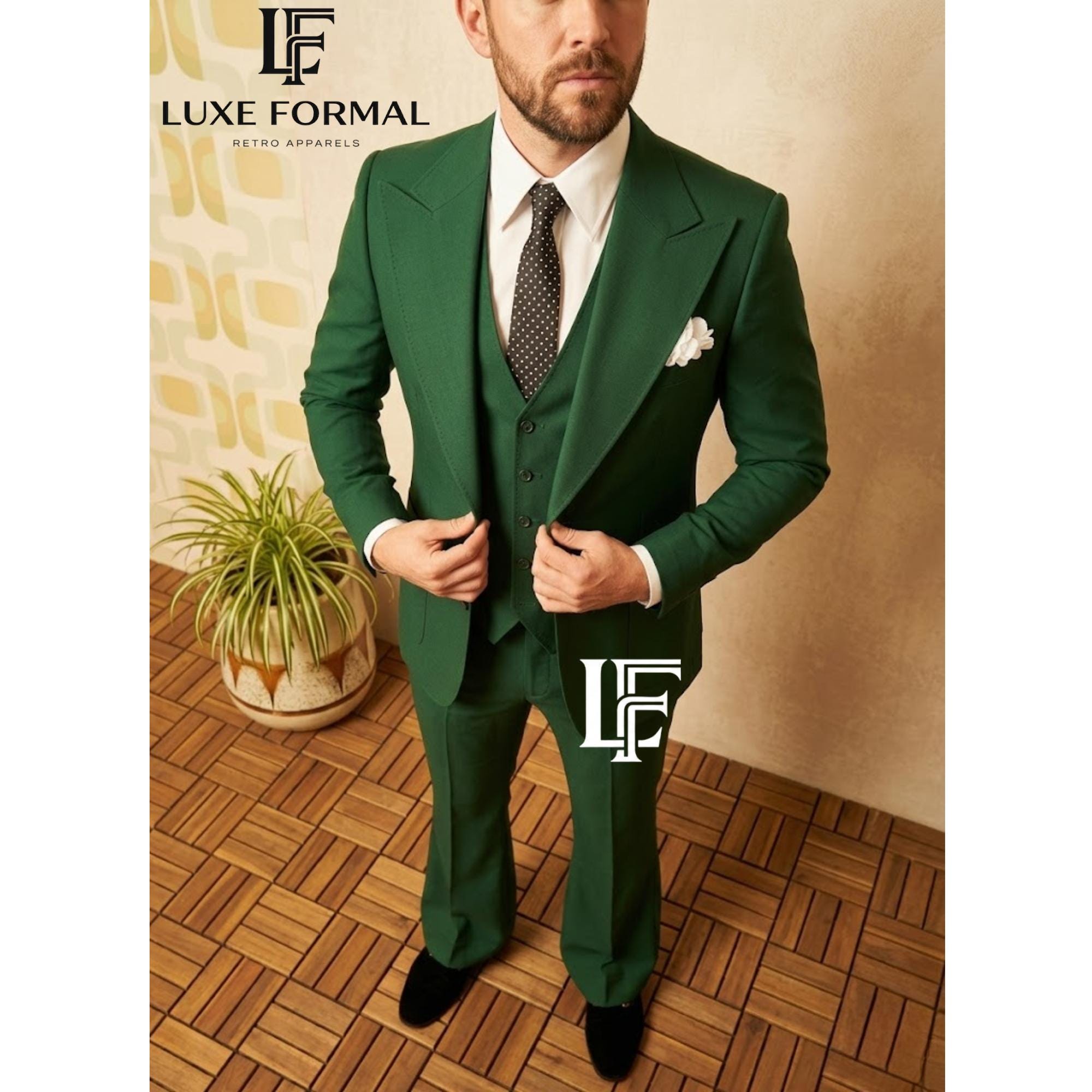 slim fit dress slacks Italian Style Formal Gurkha Pant-BottleGreen – KLOTTHE® main image 0