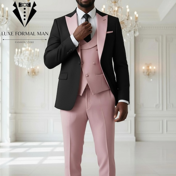 black pink formal dress men Replying to @brandini_11 I like this combo #suits #wedding #outfits | Suits  Outfit