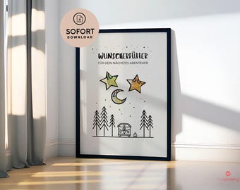 Adventure Money Gift | Camping & Outdoor Poster | Creative DIY Cash Gift | Printable PDF | Last-Minute | Instant Download