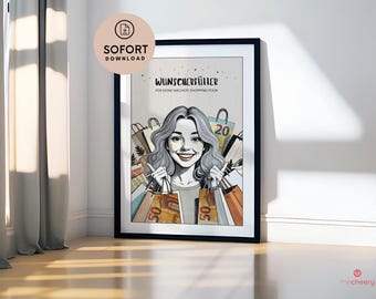 Shopping Money Gift | Creative Gift for Women | Printable PDF | Friend or Daughter | Instant Download | Last-Minute Gift