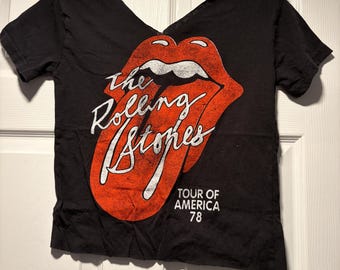 Vintage Cropped The Rolling Stones Tee