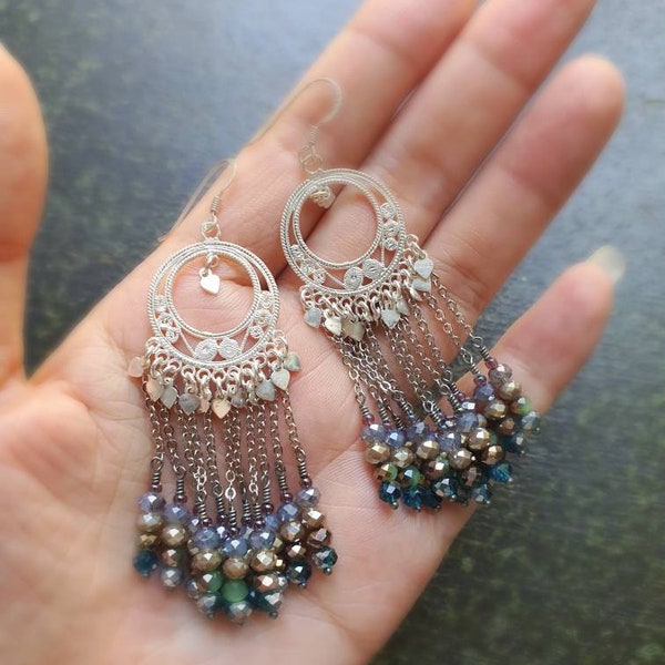 B L U E_S W E E T-silver earrings