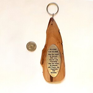 Traditional Jewish Home blessing in English on Israeli olive wood B35