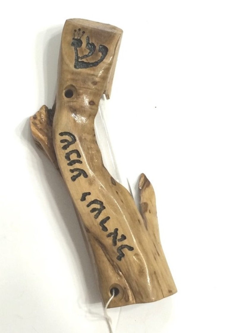 Israeli Handmade Judaica Art Natural Olive Wood Mezuzah Case Etsy