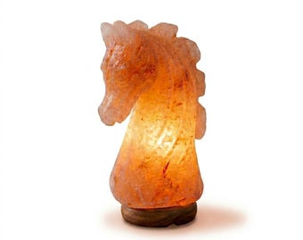 Horse Neck Himalayan Salt Lamp, Handcrafted Natural Crystal Night Light, Home Decor