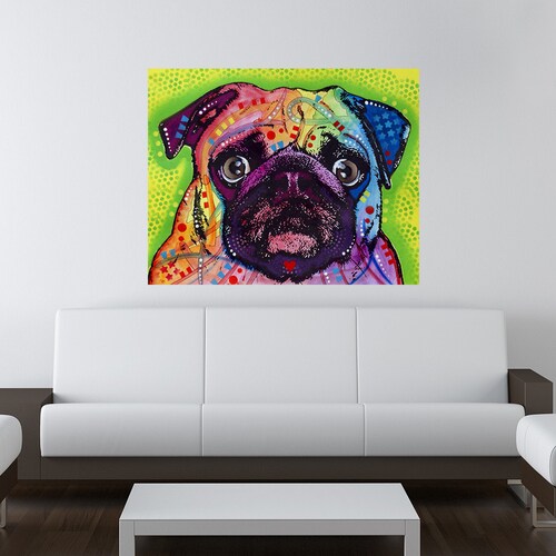 Pug Dog Wall Sticker Decal Animal Pop Art by Dean Russo - Etsy