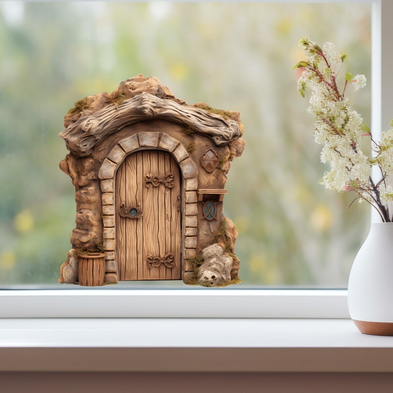 Mountain Village Fairy Door Decal - Etsy