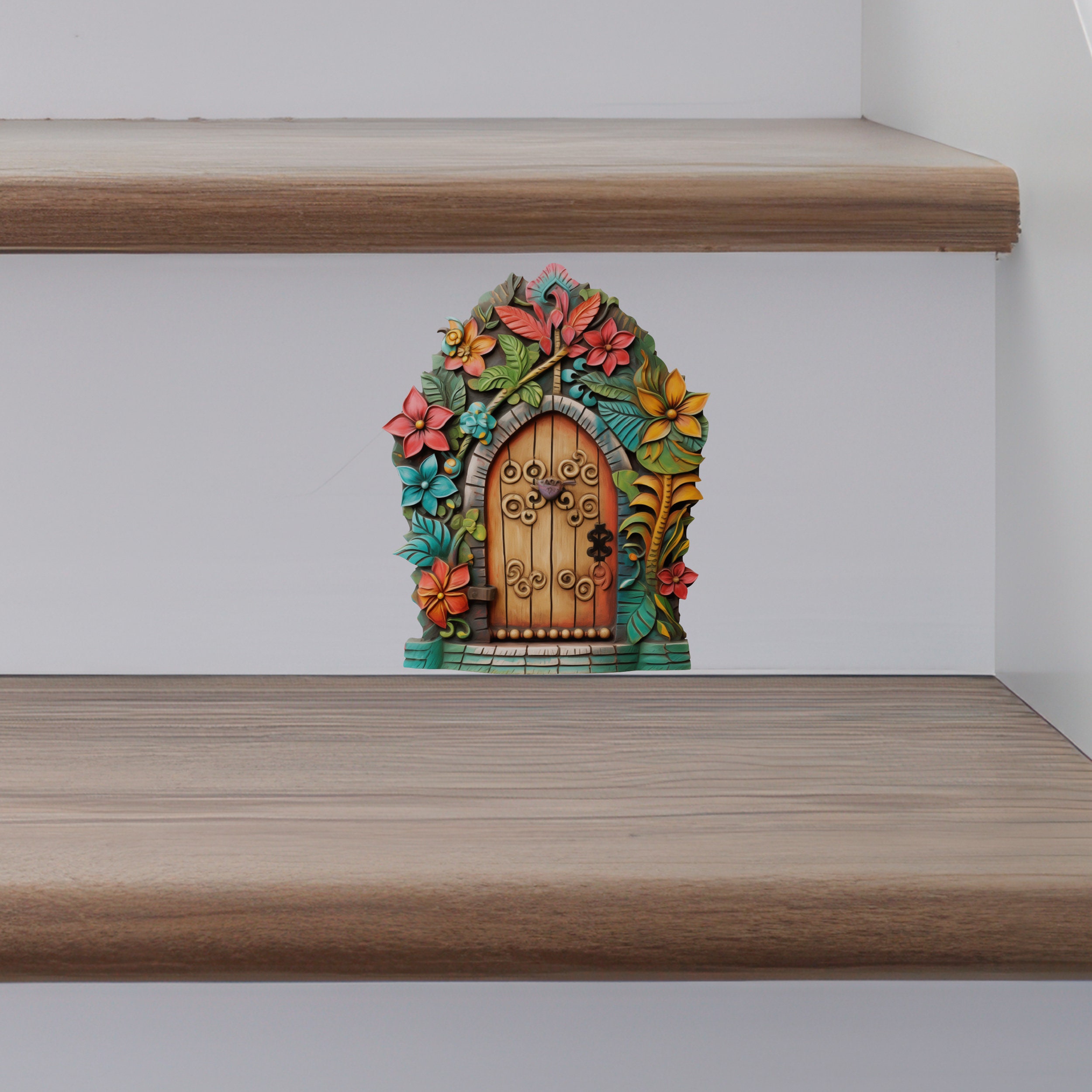 Tropical Bloom Fairy Door Decal - Etsy