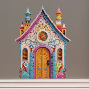 Bright Toy House - Fairy Door 3D Wall Sticker