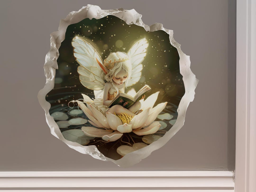 Reading Lotus Fairy Portal Decal - Etsy