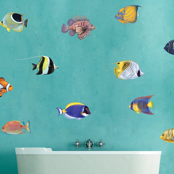 Tropische Fische Decals - 11 Set