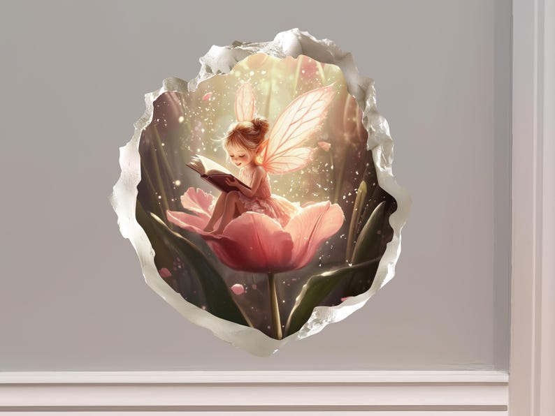 Reading Tulip Fairy Portal Decal - Etsy