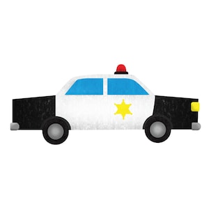 Police Car Wall Decal Sticker for Boys Room Wall Mural