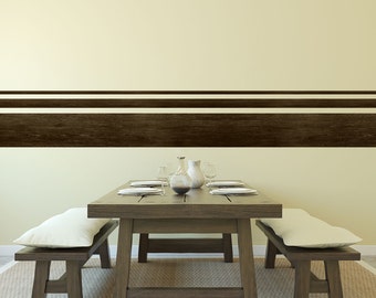 Wood Stripe Wall Decals - Multiple Colors & Sizes