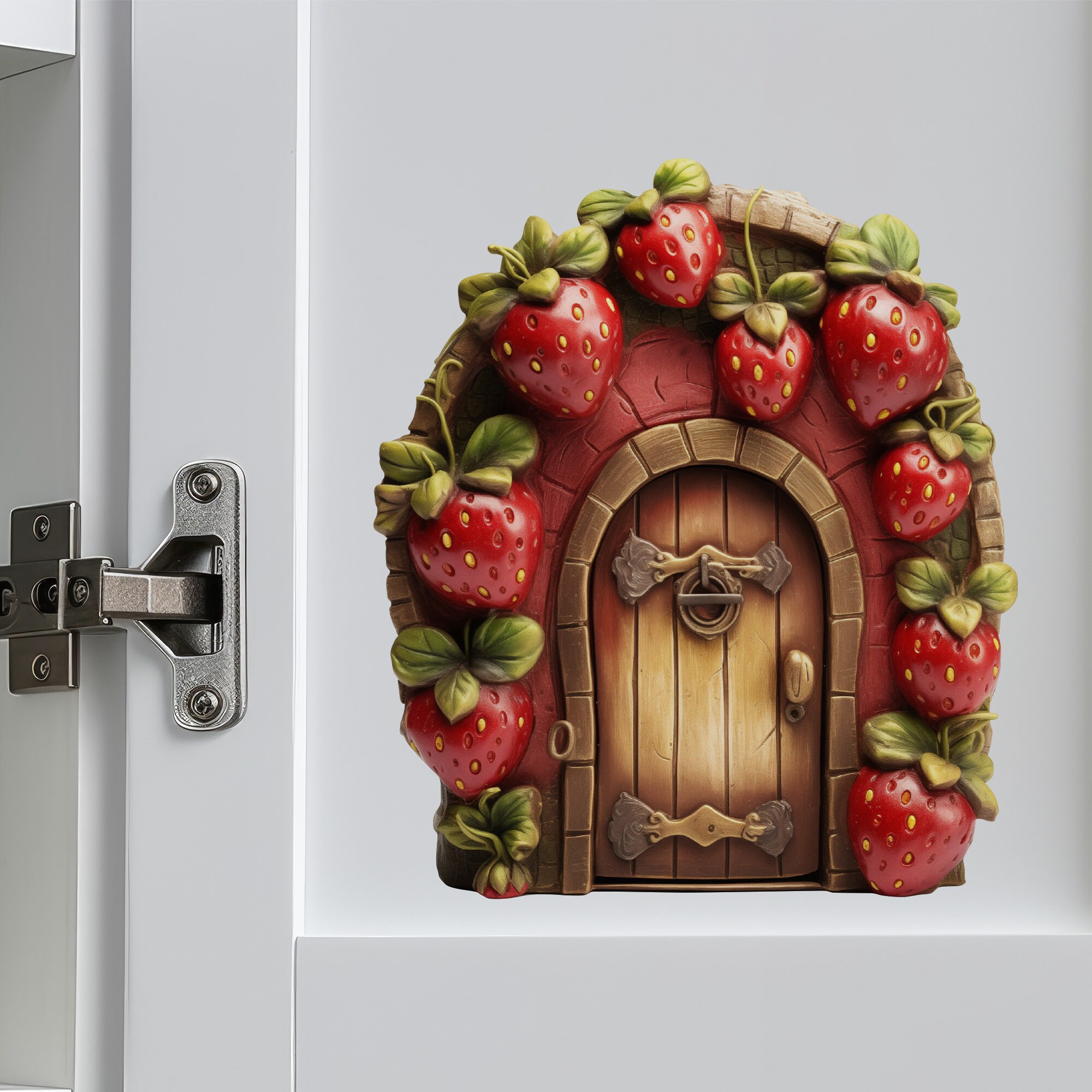 Strawberry Fairy Door Decal - Etsy