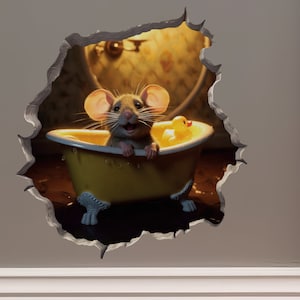 Bathtub Mouse Hole Decal