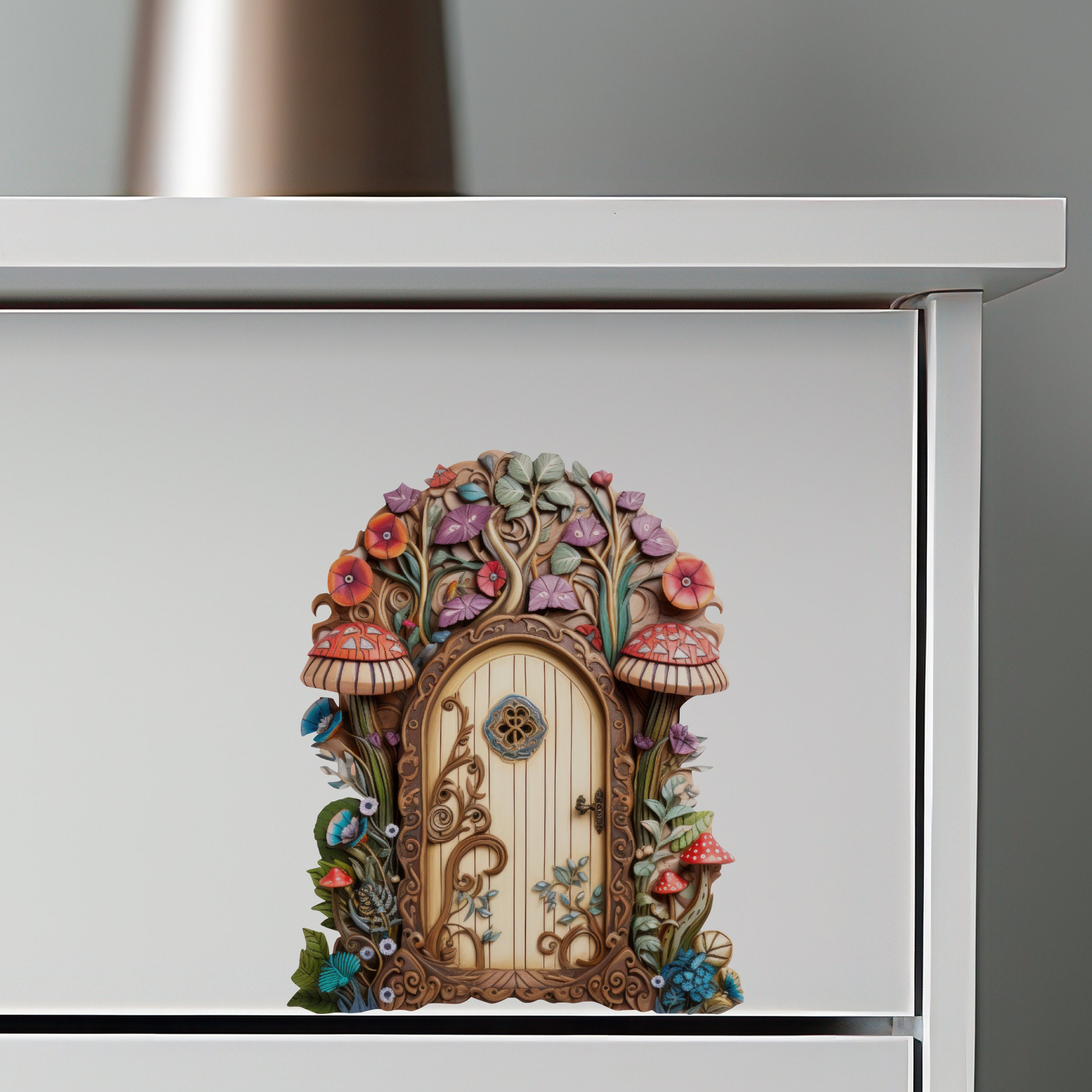 Flora & Fungi Fairy Door Decal - Etsy