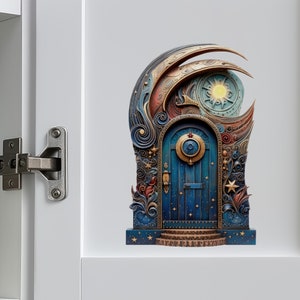 Moon and Stars Fairy Door - Fairy Door 3D Wall Sticker - Etsy Canada