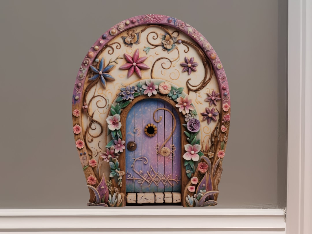 Spring Whimsy Fairy Door Decal - Etsy