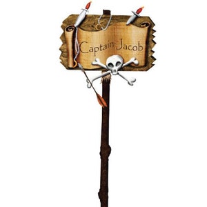 Personalized Pirate Sign Wall Sticker Decal for Boys Room (stk1037)