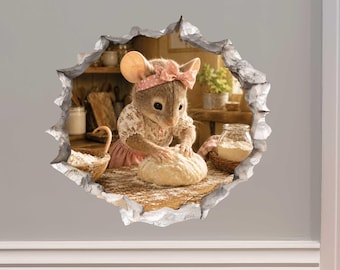 Home Baker Mouse Hole Decal by Wallington Mice