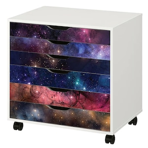 Deep Space Decorative Decals for IKEA Alex Drawer Units (Furniture NOT Included)