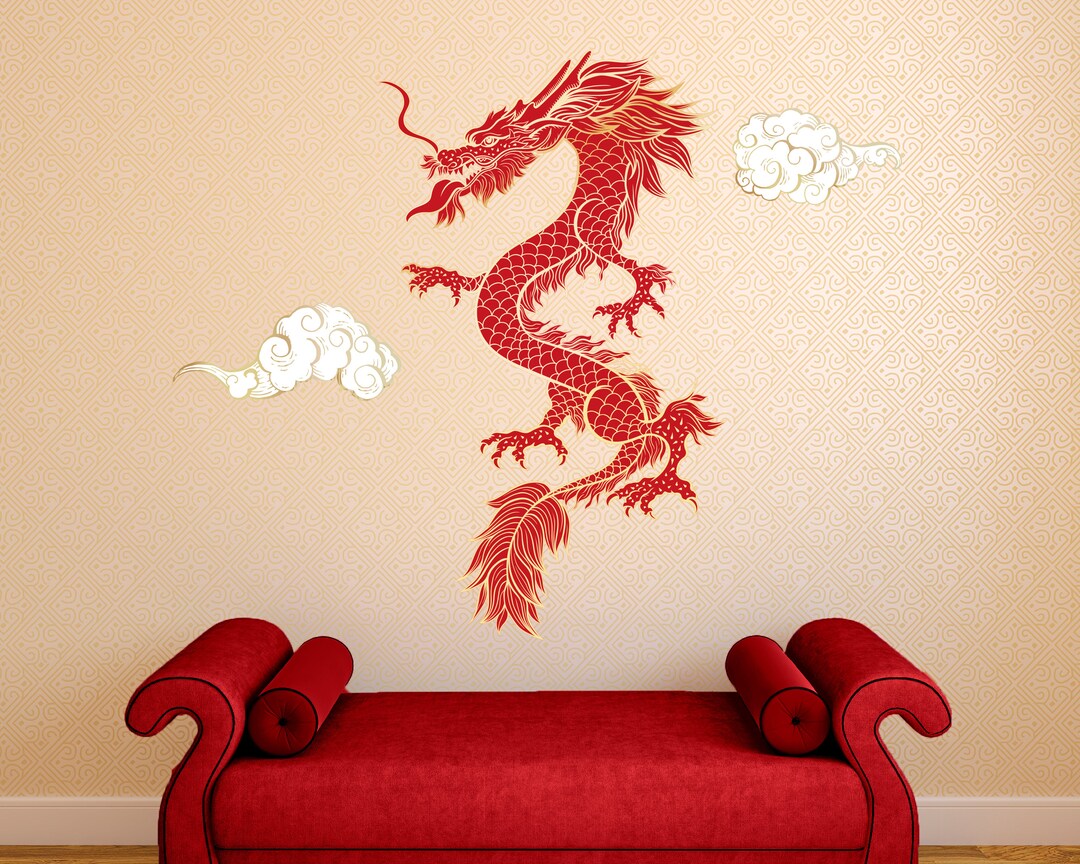 Chinese Dragon Wall Decal Etsy