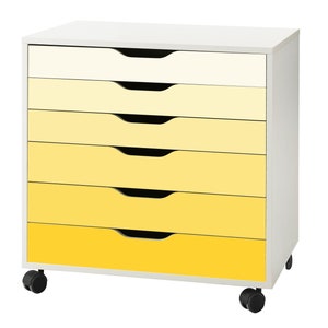 Yellow Ombre Pattern Decal Set for IKEA Alex Drawer Unit (Furniture NOT Included)