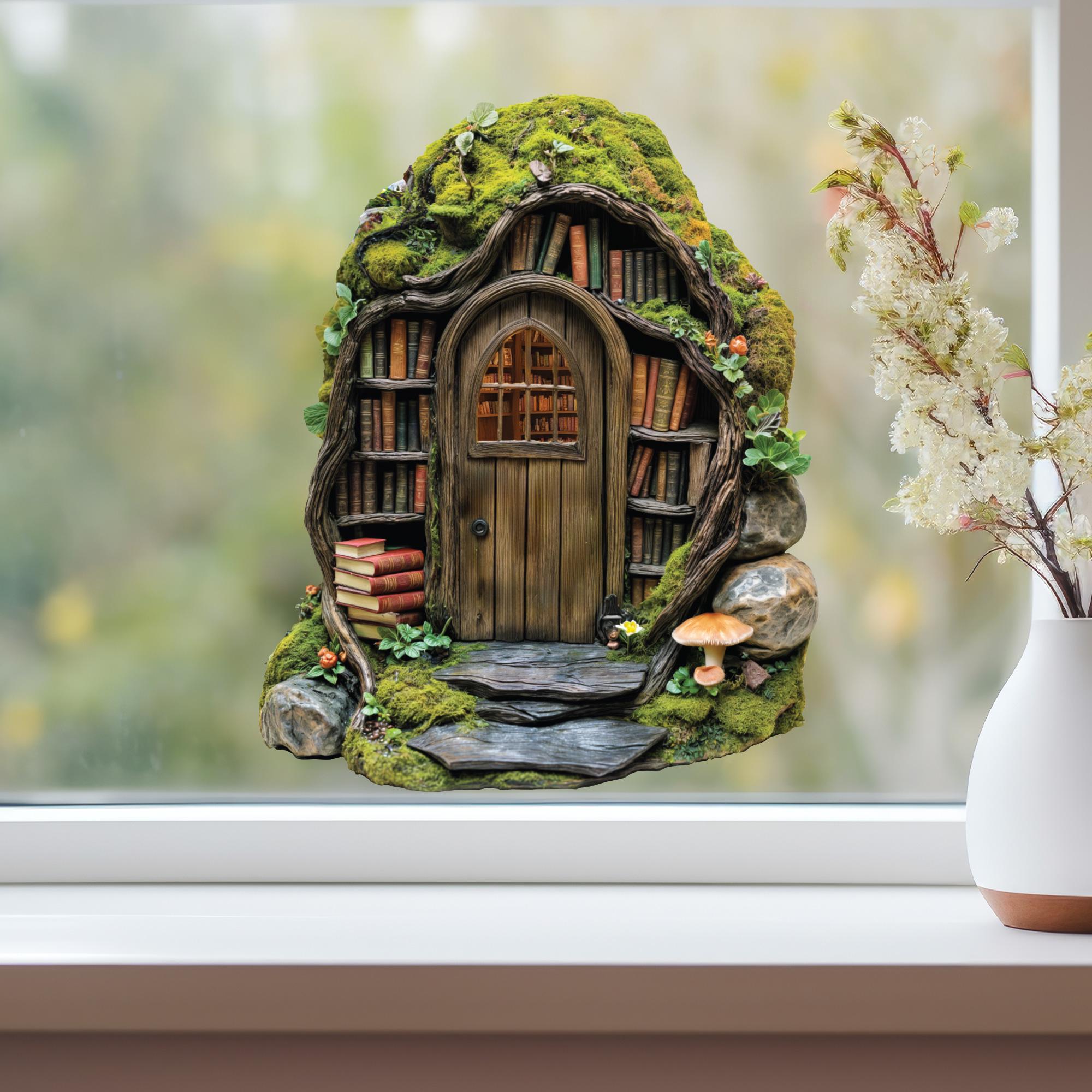 Woodland Library Fairy Door Decal - Etsy