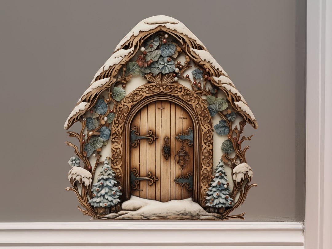 Woodland Noel Fairy Door Decal - Etsy