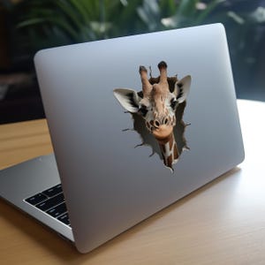 Giraffe Decal - Wall Hole Sticker With 3D Effect - Etsy