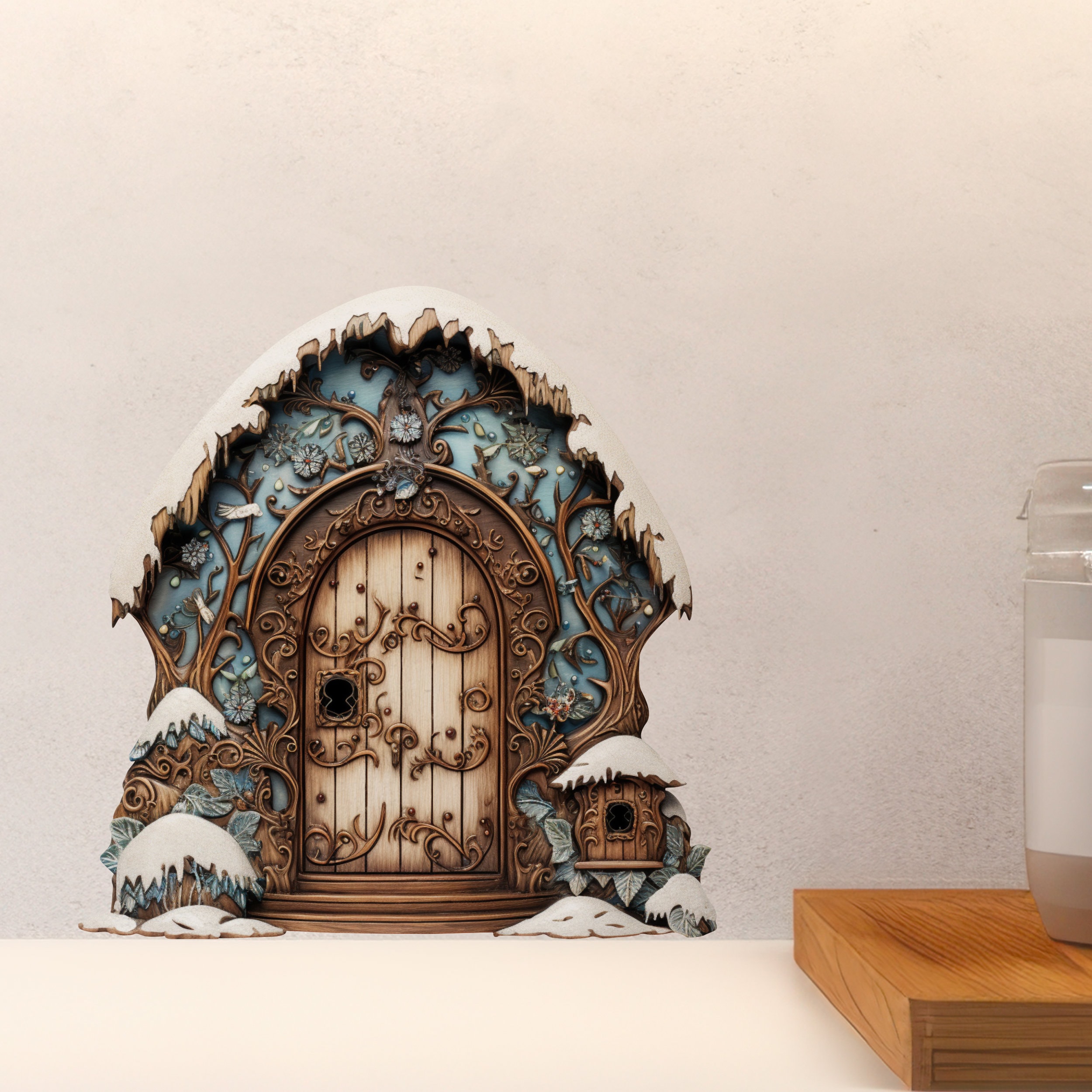 Snowy Cottage Fairy Door Decal - Etsy