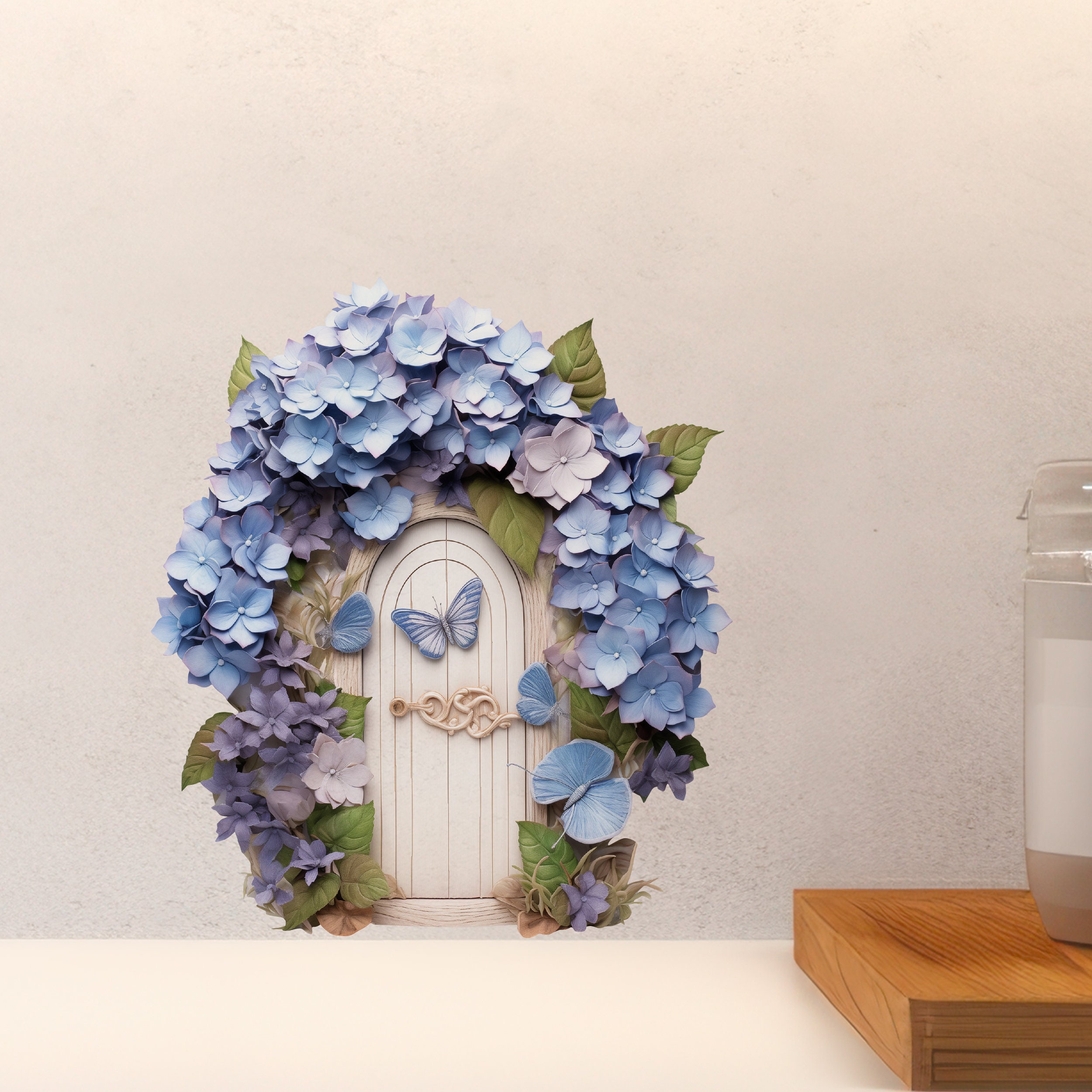 Hydrangea Fairy Door Decal - Etsy Australia