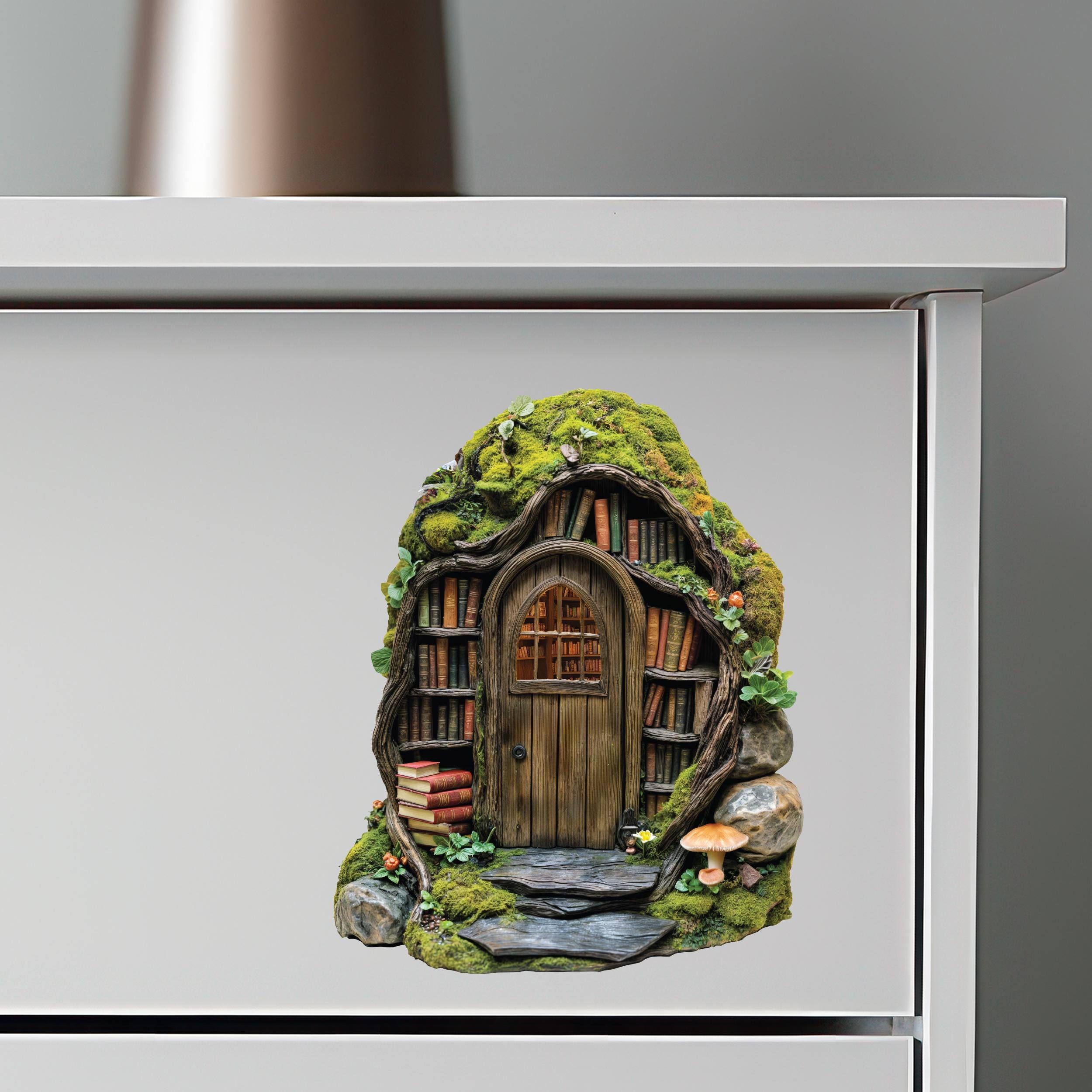 Woodland Library Fairy Door Decal - Etsy