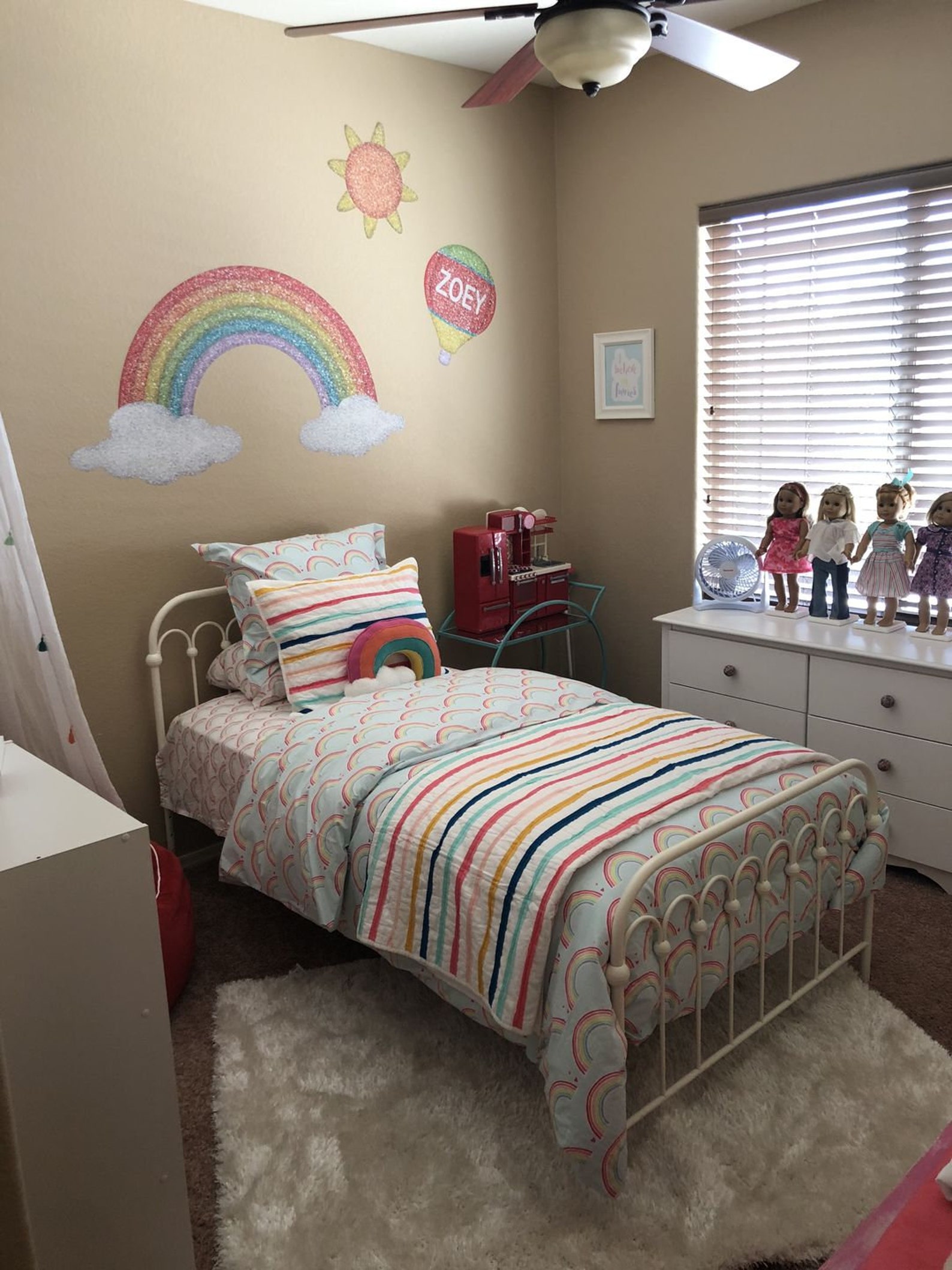 Rainbow Wall Sticker Decal Wall Mural for Girls Room Etsy