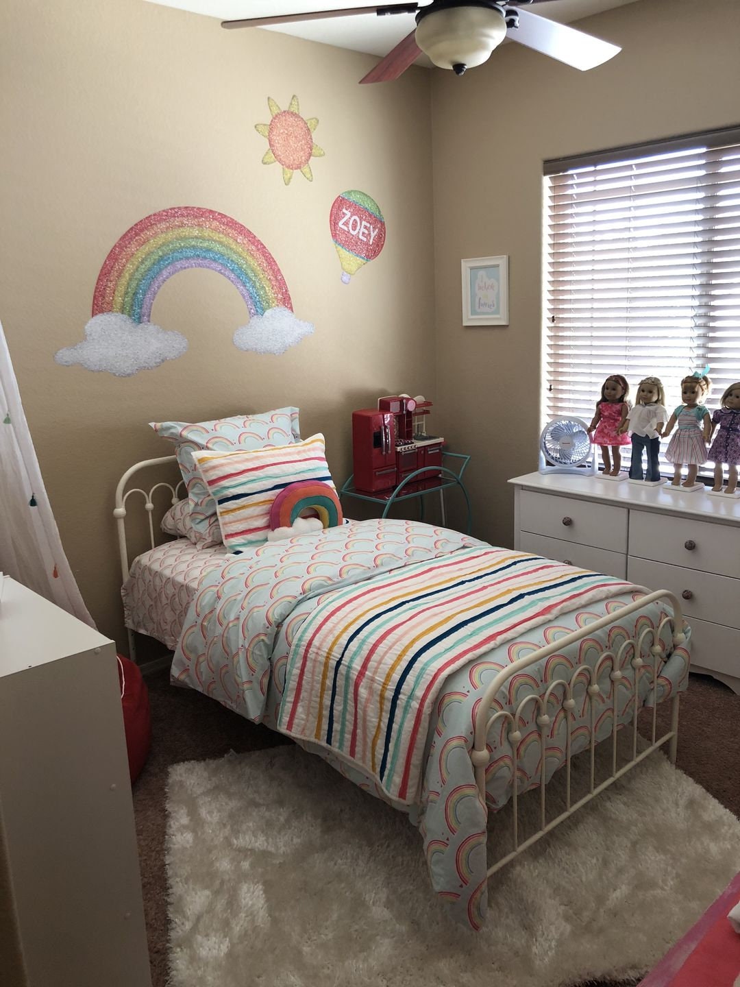 Rainbow Wall Sticker Decal Wall Mural for Girls Room - Etsy