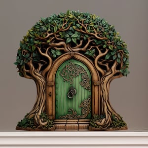 Beautiful Tree Fairy Door - Fairy Door 3D Wall Sticker