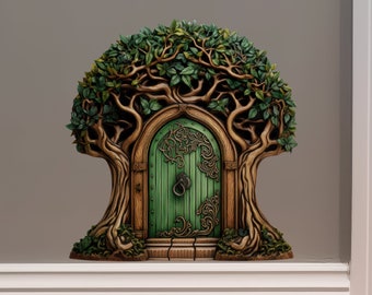 Beautiful Tree Fairy Door - Fairy Door 3D Wall Sticker