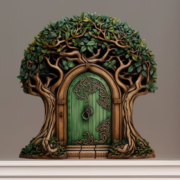 Beautiful Tree Fairy Door - Fairy Door 3D Wall Sticker