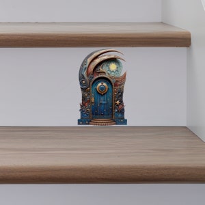 Moon and Stars Fairy Door - Fairy Door 3D Wall Sticker - Etsy Canada