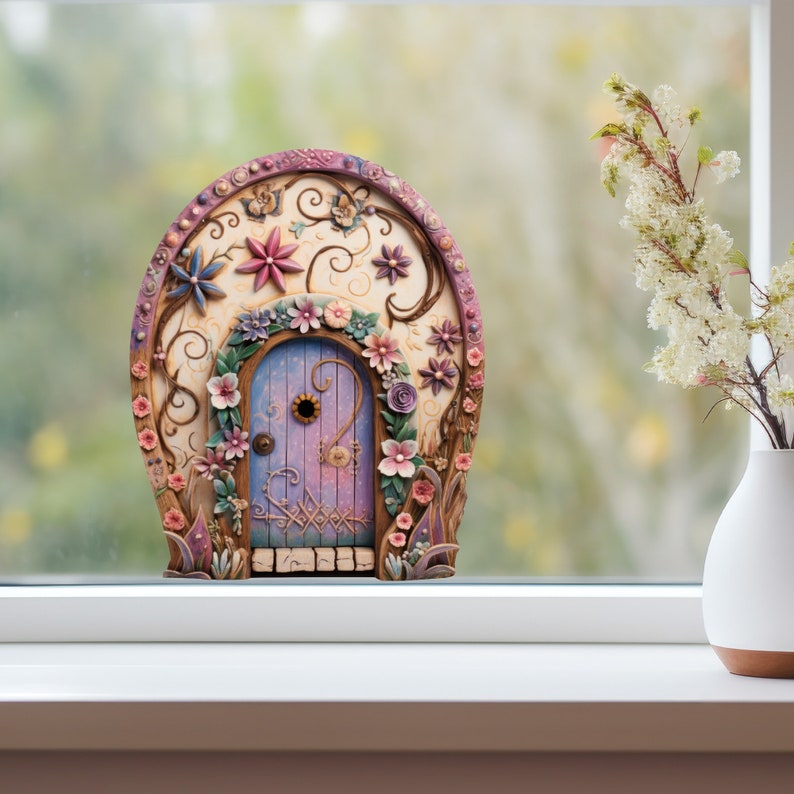 Spring Whimsy Fairy Door Decal - Etsy