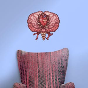 Terraria Brain of Cthulhu Wall Decal - Terraria Gift Idea - Terraria Sticker - Gaming Backdrop - Terraria Birthday Party  (#1305)
