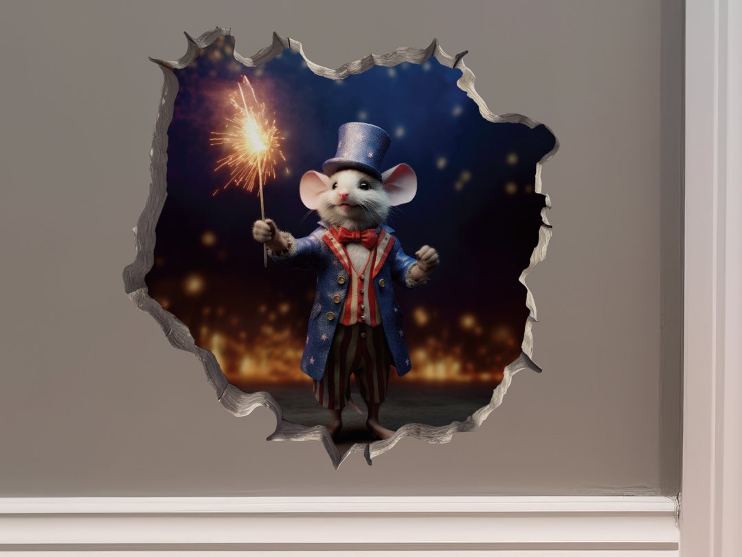 Buy Uncle Sam Mouse Hole Decal Online in India - Etsy