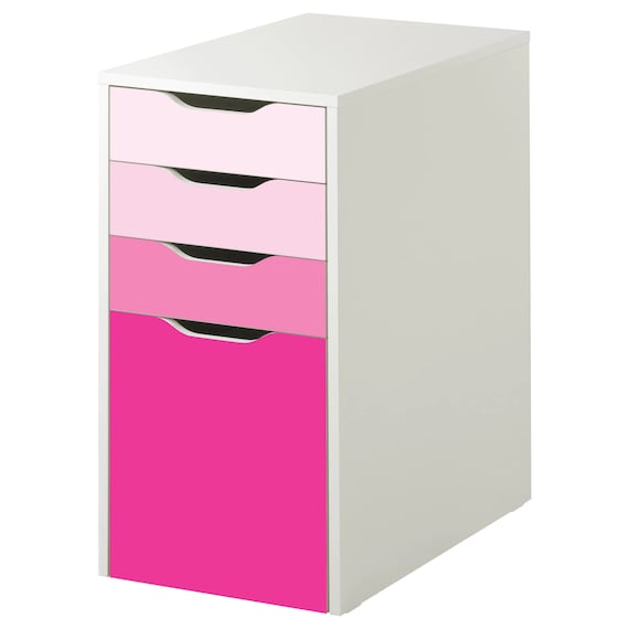 Set di decalcomanie modello Ombre rosa per cassettiera IKEA Alex mobili NON  inclusi -  Italia