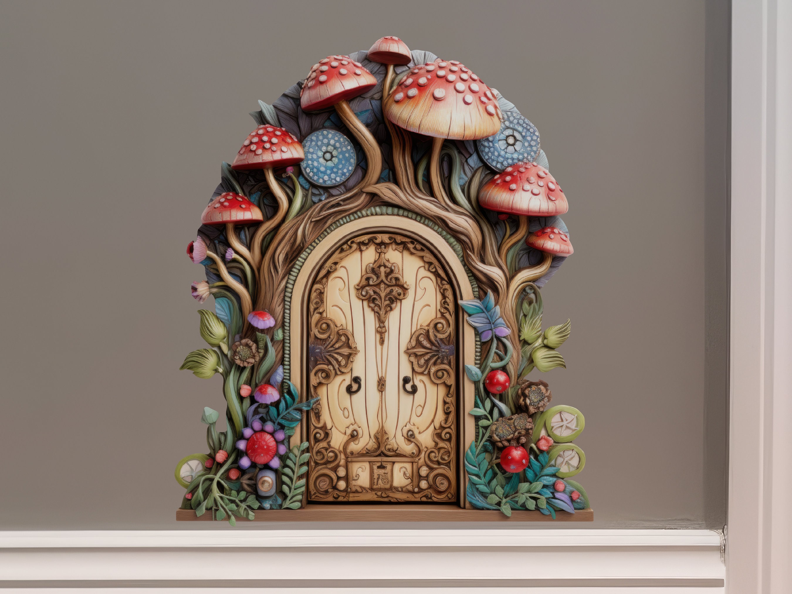 Mushroom Magic Fairy Door Decal - Etsy