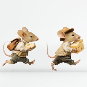 Cheese Heist Mouse Duo Sticker – 6.5W x 4.6H Inches