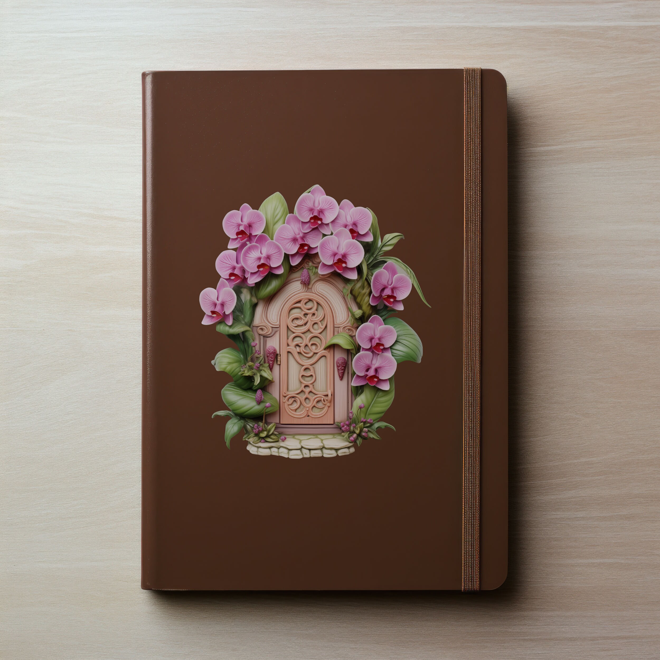Orchid Garden Fairy Door Decal - Etsy